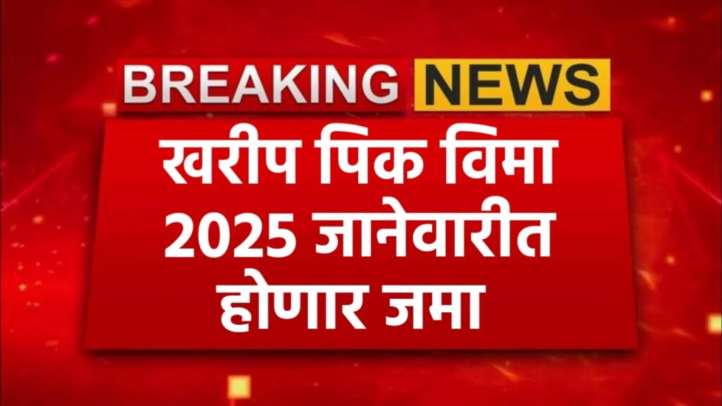 खरीप पीकविम्याचा परतावा लवकरच मिळणार! कृषी विभागाकडून कार्यवाही अंतिम टप्प्यात