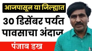 हवामान तज्ज्ञ पंजाब डख यांचा नवा अंदाज राज्यात पावसाचे सावट नाही, पण थंडीचा कडाका कायम?